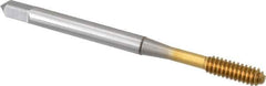 OSG - #6-32 UNC H3 Thread Limit Bottoming Thread Forming Tap - Cobalt, TiN Finish, 2" OAL, 11/16" Thread Length, Right Hand Thread, Series HY-PRO NRT - Eagle Tool & Supply