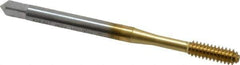 OSG - #6-32 UNC H4 Thread Limit Bottoming Thread Forming Tap - Cobalt, TiN Finish, 2" OAL, 11/16" Thread Length, Right Hand Thread, Series HY-PRO NRT - Eagle Tool & Supply