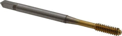 OSG - #6-32 UNC H5 Thread Limit Bottoming Thread Forming Tap - Cobalt, TiN Finish, 2" OAL, 11/16" Thread Length, Right Hand Thread, Series HY-PRO NRT - Eagle Tool & Supply