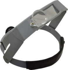Made in USA - 2.25x Magnification, Acrylic, Rectangular Magnifier - 3-1/8 Inch Long x 1-1/8 Inch Wide Lens, Headband Mount, 8 without Auxiliary Lens and 3 with Auxiliary Lens Inch Focal Distance - Eagle Tool & Supply