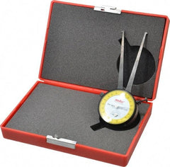 Value Collection - 3/8 to 1-3/8" Black Oxide & Chrome Plated Inside Dial Caliper Gage - 0.001" Graduation, 0.038mm Accuracy, 3-1/4" Leg Length, Ball Contact Points - Eagle Tool & Supply