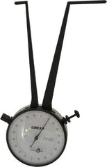 Value Collection - 1-7/8 to 2-7/8" Black Oxide & Chrome Plated Inside Dial Caliper Gage - 0.001" Graduation, 0.038mm Accuracy, 3-1/4" Leg Length, Ball Contact Points - Eagle Tool & Supply