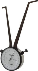 Value Collection - 2-1/4 to 3-1/4" Black Oxide & Chrome Plated Inside Dial Caliper Gage - 0.001" Graduation, 0.038mm Accuracy, 3-1/4" Leg Length, Ball Contact Points - Eagle Tool & Supply