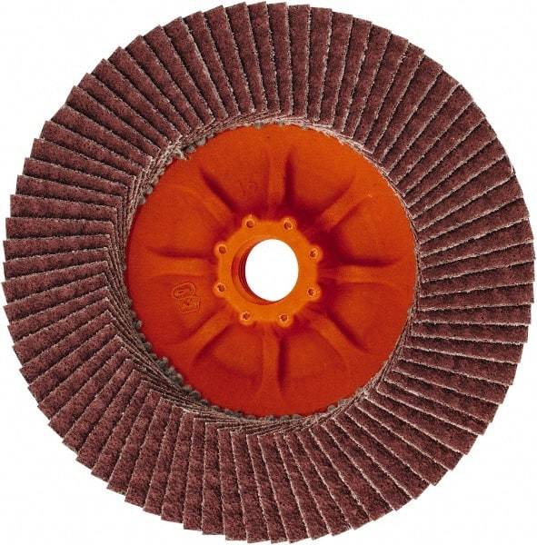 WALTER Surface Technologies - 40 Grit, 4-1/2" Disc Diam, 5/8-11 Center Hole, Zirconia Alumina Flap Disc - 13,300 Max RPM, Plastic Backing, Arbor Attaching System, Coated - Eagle Tool & Supply