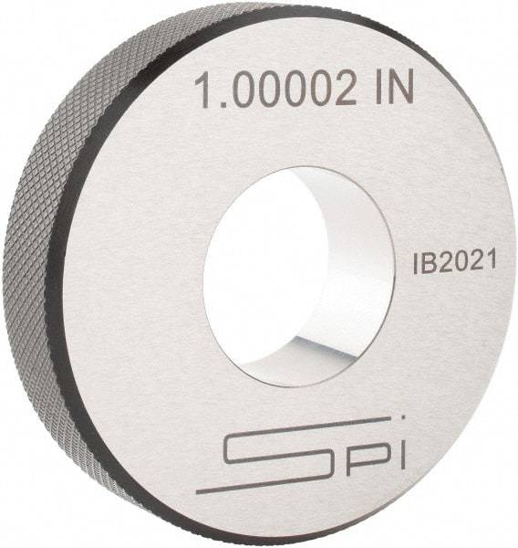 SPI - 1" Inside x 2-1/2" Outside Diameter, 0.63" Thick, Setting Ring - Accurate to 0.0001", Silver - Eagle Tool & Supply