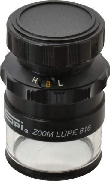 SPI - 8x to 16x Magnification Zoom Comparator - 0.7880 to 0.3940 Inch Field View, 0.005 Inch Increments - Eagle Tool & Supply