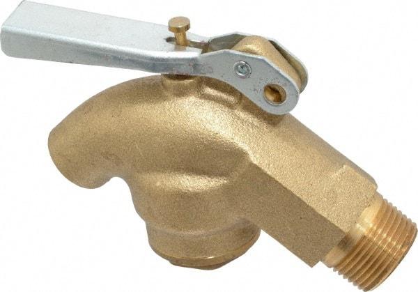 Value Collection - 3/4" NPT Brass Rigid Drum Faucet - Internal Arrester, Self Closing - Eagle Tool & Supply