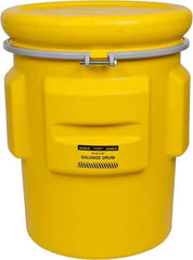 Eagle - 65 Gallon Capacity, Metal Band with Bolt Closure, Yellow Salvage Drum - 55 Gallon Container ,Polyethylene, 440 Lb. Capacity, UN 1H2/X200/S Listing - Eagle Tool & Supply