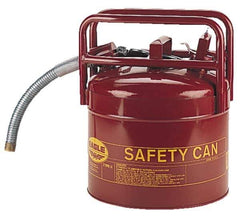 Eagle - 5 Gal Galvanized Steel Type II DOT Safety Can - 15-3/4" High x 12-1/2" Diam, Red with Yellow - Eagle Tool & Supply