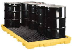 Eagle - 90 Gal Sump, 10,000 Lb Capacity, 8 Drum, Polyethylene Platform - 51-1/2" Long x 51-1/2, 102" Wide x 6-1/2" High - Eagle Tool & Supply