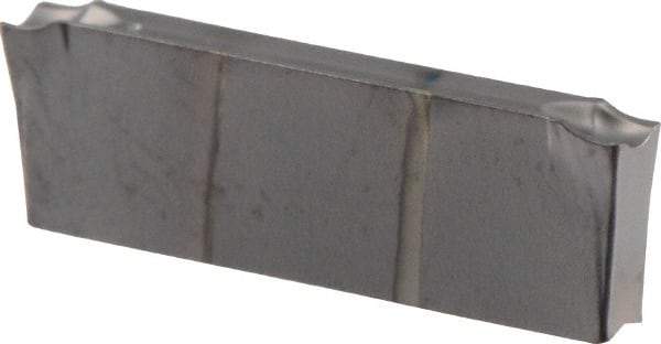 Iscar - DGN2202UT IC908 Grade, 0.0866" Cutting Width, Carbide Cutoff Insert - Neutral Lead Angle, 0.0079" Cnr Rad, TiAlN Coated, Double End - Eagle Tool & Supply