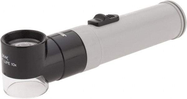 SPI - 10x Magnification, Handheld Magnifier - 1 Lens, Round, Includes Plastic Holder - Eagle Tool & Supply