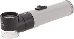 SPI - 10x Magnification, Handheld Magnifier - 1 Lens, Round, Includes Plastic Holder - Eagle Tool & Supply