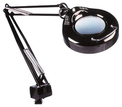 Value Collection - 38 Inch, Swing Arm, Clamp on, Fluorescent, Black, Magnifying Task Light - 22 Watt, 1.75x Magnification, 5 Inch Wide, 5 Inch Long - Eagle Tool & Supply