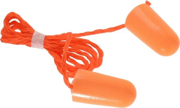 3M - 100 Pairs Disposable, Corded, 29 dB, Taper End Earplugs - Eagle Tool & Supply