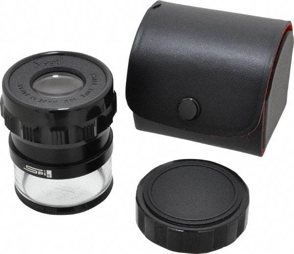 SPI - 10x Max Magnification, 1-3/8 Inch Lense Diameter, Pocket and Hand Held Optical Comparator - Reticle No. 5 - Eagle Tool & Supply