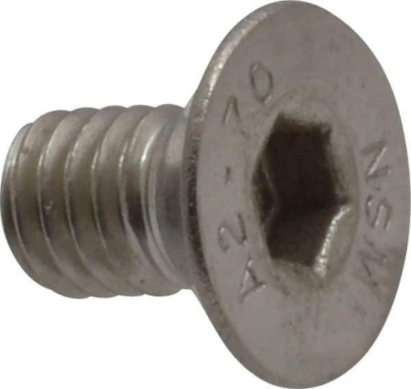 Value Collection - M6x1.00 Metric Coarse Hex Socket Drive, 90° Flat Screw - Grade 18-8 & Austenitic A2 Stainless Steel, Black Oxide Finish, Fully Threaded, 10mm OAL - Eagle Tool & Supply