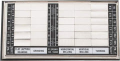 Flexbar - 2 to 500 AA micro Inch Surface Finish, Nickel, Surface Finish Comparator - 30 Specimens, Includes 2, 4, 8, 16, 32, 63, 125, 250 and 500 AA micro Inch Surface Finishes, Includes Instructions and Case - Eagle Tool & Supply