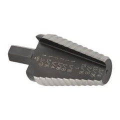 Irwin - 10 Hole Sizes, 13/16 to 1-3/8" Hole Diam High Speed Steel Standard Point Step Drill Bit - Eagle Tool & Supply