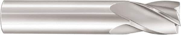 SGS - 7mm, 12mm LOC, 8mm Shank Diam, 50mm OAL, 4 Flute, Solid Carbide Square End Mill - Single End, TiCN Finish, Spiral Flute, 30° Helix, Centercutting, Right Hand Cut, Right Hand Flute, Series 16M - Eagle Tool & Supply