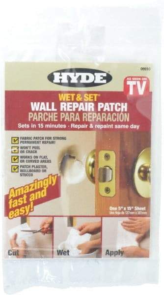 Hyde Tools - Drywall/Plaster Repair - White, 5" x 15" (75 Sq In ) Coverage - Eagle Tool & Supply
