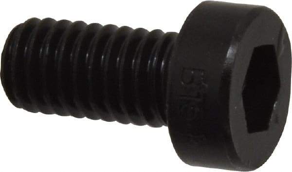 Holo-Krome - M6x1.00 Metric Coarse Hex Socket Drive, Low Socket Cap Screw - Grade 10.9 Alloy Steel, Black Oxide Finish, Fully Threaded, 12mm Length Under Head - Eagle Tool & Supply