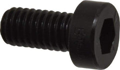 Holo-Krome - M6x1.00 Metric Coarse Hex Socket Drive, Low Socket Cap Screw - Grade 10.9 Alloy Steel, Black Oxide Finish, Fully Threaded, 12mm Length Under Head - Eagle Tool & Supply