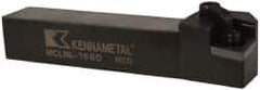 Kennametal - MCLN, Left Hand Cut, 5° Lead Angle, 1" Shank Height x 1" Shank Width, Negative Rake Indexable Turning Toolholder - 6" OAL, CN..64. Insert Compatibility, Series Kenloc - Eagle Tool & Supply
