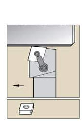 Kennametal - MCRN, Right Hand Cut, 15° Lead Angle, 1-1/2" Shank Height x 1-1/2" Shank Width, Negative Rake Indexable Turning Toolholder - 7" OAL, CN..64 Insert Compatibility, Series Kenloc - Eagle Tool & Supply
