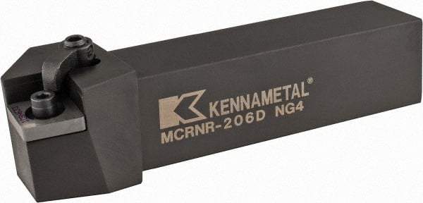 Kennametal - MCRN, Right Hand Cut, 15° Lead Angle, 1-1/4" Shank Height x 1-1/4" Shank Width, Negative Rake Indexable Turning Toolholder - 6" OAL, CN..64 Insert Compatibility, Series Kenloc - Eagle Tool & Supply