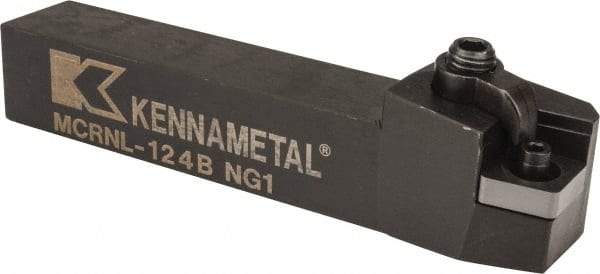 Kennametal - MCRN, Left Hand Cut, 15° Lead Angle, 3/4" Shank Height x 3/4" Shank Width, Negative Rake Indexable Turning Toolholder - 4-1/2" OAL, CN..43. Insert Compatibility, Series Kenloc - Eagle Tool & Supply