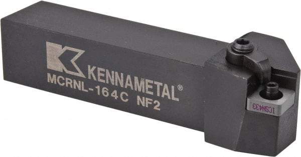 Kennametal - MCRN, Left Hand Cut, 15° Lead Angle, 1" Shank Height x 1" Shank Width, Negative Rake Indexable Turning Toolholder - 5" OAL, CN..43. Insert Compatibility, Series Kenloc - Eagle Tool & Supply