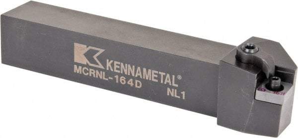 Kennametal - MCRN, Left Hand Cut, 15° Lead Angle, 1" Shank Height x 1" Shank Width, Negative Rake Indexable Turning Toolholder - 6" OAL, CN..43. Insert Compatibility, Series Kenloc - Eagle Tool & Supply