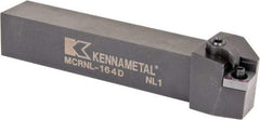 Kennametal - MCRN, Left Hand Cut, 15° Lead Angle, 1" Shank Height x 1" Shank Width, Negative Rake Indexable Turning Toolholder - 6" OAL, CN..43. Insert Compatibility, Series Kenloc - Eagle Tool & Supply