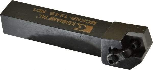 Kennametal - MCKN, Right Hand Cut, 15° Lead Angle, 3/4" Shank Height x 3/4" Shank Width, Negative Rake Indexable Turning Toolholder - 4-1/2" OAL, CN..43. Insert Compatibility, Series Kenloc - Eagle Tool & Supply