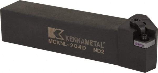 Kennametal - MCKN, Left Hand Cut, 15° Lead Angle, 1-1/4" Shank Height x 1-1/4" Shank Width, Negative Rake Indexable Turning Toolholder - 6" OAL, CN..43. Insert Compatibility, Series Kenloc - Eagle Tool & Supply