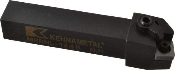 Kennametal - MSRN, Left Hand Cut, 15° Lead Angle, 3/4" Shank Height x 3/4" Shank Width, Negative Rake Indexable Turning Toolholder - 4-1/2" OAL, SN..43. Insert Compatibility, Series Kenloc - Eagle Tool & Supply