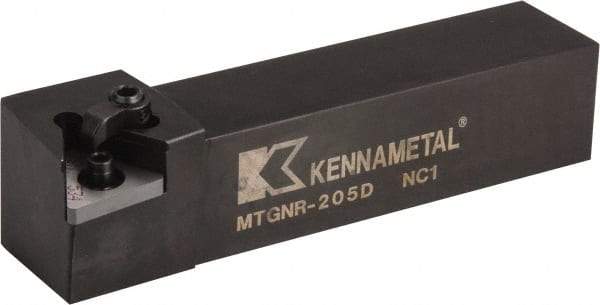 Kennametal - MTGN, Right Hand Cut, 0° Lead Angle, 1-1/4" Shank Height x 1-1/4" Shank Width, Negative Rake Indexable Turning Toolholder - 6" OAL, TN..54. Insert Compatibility, Series Kenloc - Eagle Tool & Supply