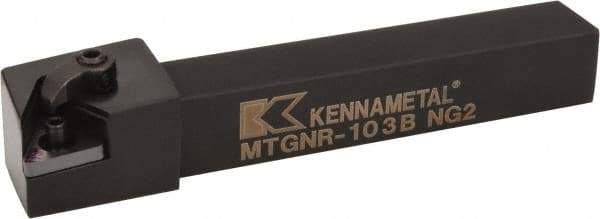 Kennametal - MTGN, Right Hand Cut, 0° Lead Angle, 5/8" Shank Height x 5/8" Shank Width, Negative Rake Indexable Turning Toolholder - 4-1/2" OAL, TN..33. Insert Compatibility, Series Kenloc - Eagle Tool & Supply