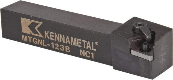 Kennametal - MTGN, Left Hand Cut, 0° Lead Angle, 3/4" Shank Height x 3/4" Shank Width, Negative Rake Indexable Turning Toolholder - 4-1/2" OAL, TN..33. Insert Compatibility, Series Kenloc - Eagle Tool & Supply