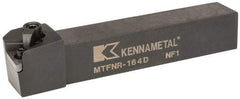 Kennametal - MTFN, Right Hand Cut, 0° Lead Angle, 1" Shank Height x 1" Shank Width, Negative Rake Indexable Turning Toolholder - 6" OAL, TN..43. Insert Compatibility, Series Kenloc - Eagle Tool & Supply