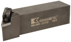 Kennametal - MDJN, Right Hand Cut, 3° Lead Angle, 1-1/2" Shank Height x 1-1/2" Shank Width, Negative Rake Indexable Turning Toolholder - 6" OAL, DN..54. Insert Compatibility, Series Kenloc - Eagle Tool & Supply