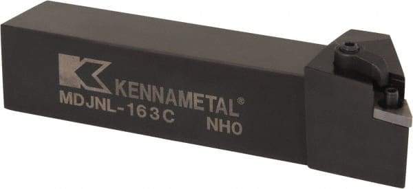 Kennametal - MDJN, Left Hand Cut, 3° Lead Angle, 1" Shank Height x 1" Shank Width, Negative Rake Indexable Turning Toolholder - 5" OAL, DN..33. Insert Compatibility, Series Kenloc - Eagle Tool & Supply