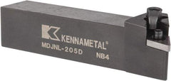 Kennametal - MDJN, Left Hand Cut, 3° Lead Angle, 1-1/4" Shank Height x 1-1/4" Shank Width, Negative Rake Indexable Turning Toolholder - 6" OAL, DN..54. Insert Compatibility, Series Kenloc - Eagle Tool & Supply