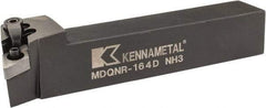 Kennametal - MDQN, Right Hand Cut, 27.5° Lead Angle, 1" Shank Height x 1" Shank Width, Negative Rake Indexable Turning Toolholder - 6" OAL, DN..43. Insert Compatibility, Series Kenloc - Eagle Tool & Supply