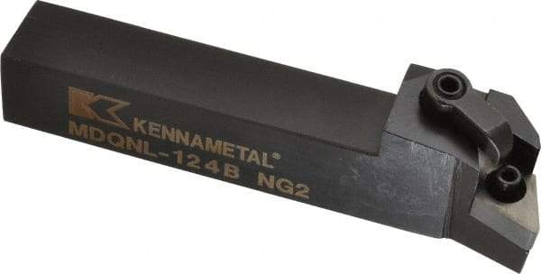 Kennametal - MDQN, Left Hand Cut, 27.5° Lead Angle, 3/4" Shank Height x 3/4" Shank Width, Negative Rake Indexable Turning Toolholder - 4-1/2" OAL, DN..43. Insert Compatibility, Series Kenloc - Eagle Tool & Supply