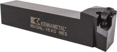 Kennametal - MDQN, Left Hand Cut, 27.5° Lead Angle, 1" Shank Height x 1" Shank Width, Negative Rake Indexable Turning Toolholder - 6" OAL, DN..43. Insert Compatibility, Series Kenloc - Eagle Tool & Supply