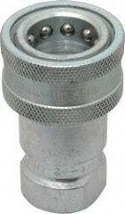 Parker - 1/2 NPTF Steel Hydraulic Hose Female Pipe Thread Coupler - 4,000 psi - Eagle Tool & Supply