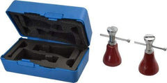 Fowler - 3 Piece, 3 to 4" High Screw Jack Set - 1-1/2" Base Diam - Eagle Tool & Supply