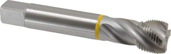 Emuge - 1-1/8 - 12 UNF 4 Flute 2B Modified Bottoming Spiral Flute Tap - Cobalt, Bright Finish, 5.906" OAL, Right Hand Flute, Right Hand Thread, Series Enorm - Eagle Tool & Supply